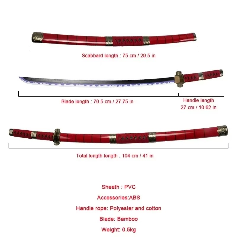 40인치 로로노아 조로 카타나 닌자 나이프 검 애니메이 - Cosplay Prop Dagger 리뷰 및 가격